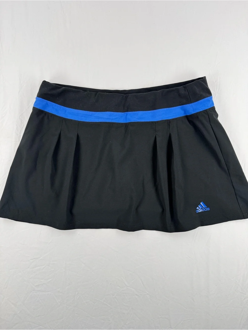 adidas Black Skirt with Blue Waistband with Built in Shorts - Picture 1 of 16